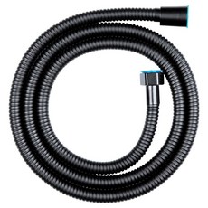 Kkalkkomsyap 高級不鏽鋼霧面黃銅蓮蓬頭軟管, 黑色, 1.5m