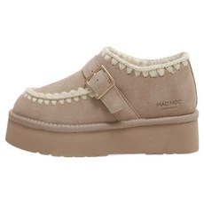 마크모크 여성용 뽀득 천연소가죽 방한로퍼 4cm