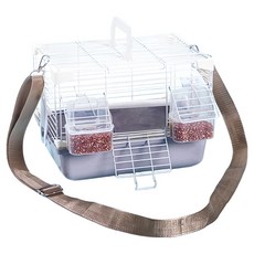 Lanboer 鸚鵡兩用一體式外出籠 27 x 20 x 20cm, 1個, 灰色