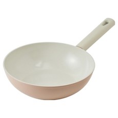 LocknLock 樂扣樂扣 玫瑰金陶瓷IH炒鍋 粉色, 1個, 24cm