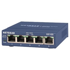 NETGEAR 5埠 Gigabit 無網管 金屬殼 網路交換器, GS105, 1個