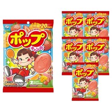 FUJIYA 不二家 POP CANDY 棒棒糖 草莓芒果口味, 6個, 114g