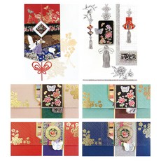 From&To 傳統花紋卡片2款 + 信封4款套組, FT220-5(卡片), FT220-6(卡片), FB1016-1(信封), FB1016-2(信封), FB1016-3(信封), FB1016-4(信封), 1套