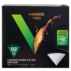 HARIO 好璃奧 V60白色02流星濾紙, 50個裝, 1個