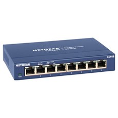 NETGEAR 8埠 Gigabit 無網管 金屬殼 網路交換器, GS108, 1個