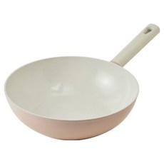 LocknLock 樂扣樂扣 玫瑰金陶瓷IH炒鍋 粉色, 1個, 28cm