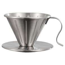 SUNORO 304不鏽鋼防燙手衝立體導流咖啡濾杯 銀色, 單品, 1個, 200ml