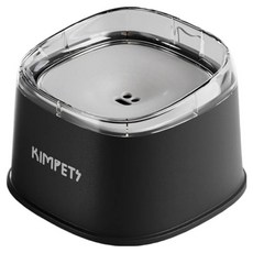 MUAN 大容量寵物漂浮水碗 飲水器, 1個, 黑色 + 白色