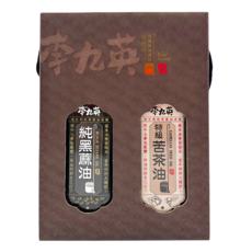 李九英 純黑蔴苦茶油禮盒 純黑蔴油 250ml + 特級苦茶油 250ml, 1套