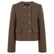 ab.f.z 女款混紡圓領雙排扣短版夾克 AFX4QJ09