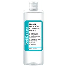WellDerma 菸鹼醯胺溫和弱酸潔膚水, 1個, 500ml