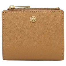 TORY BURCH 素面防刮皮革短夾