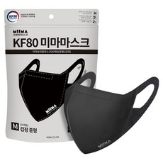 미마 보건용 마스크 중형 KF80, 10개입, 1개, 검정