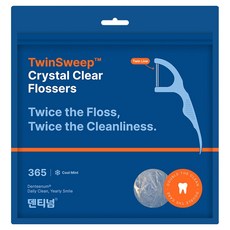 Denteenum Twin Sweep Twin Line 雙線牙線棒, 80mm, 1個, 365入
