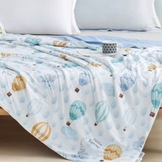 台灣 AGAPE Cool印花天冰被/單人被, 藍空熱氣球