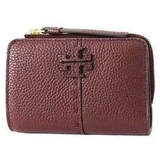 TORY BURCH 縫線皮革對開二折短夾