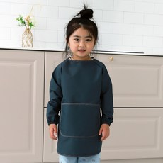 BEBE CHOUETTE 兒童款 深粉彩防水美術罩衫