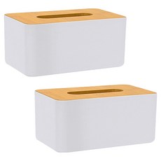 BangJiaShi 幫家適 面紙盒 紙巾盒 餐巾紙盒 收納盒 衛生紙盒 防塵盒 白｜簡約 2入, 白色