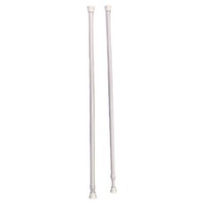 J&N 門簾 窗簾 浴簾伸縮桿 MY-0071 2個, 白色