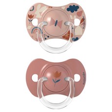 suavinex 蘇維妮 扁圓型安撫奶嘴2件組, 1套, 魔幻森林 米色, 6~18個月