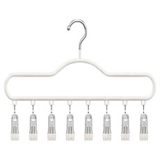 MUAN 長方形不鏽鋼加厚8夾曬衣夾, 1個, 白色