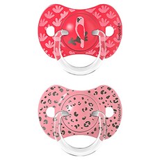 suavinex 蘇維妮 扁圓型安撫奶嘴2件組, 1套, 迷幻熱帶 粉紅色, 18個月