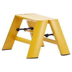 하세가와 루카노 스탠다드 스툴 접이식 발판 1단 머스타드 옐로우, 1개
