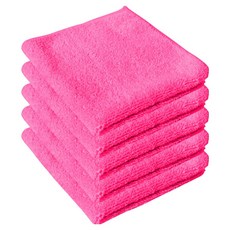 월드크린 코코 다용도 세차 타월 20 x 20 cm, 핑크, 5개