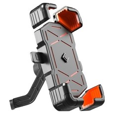 Ez2mk 원터치 충격 흔들림방지 백미러형 오토바이 휴대폰 거치대, 오렌지, MS-1400