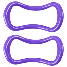 허브젠 스트레칭 클램프 종아리 트레이너 요가링 2p, 퍼플, 1개
