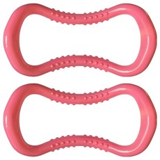 허브젠 스트레칭 클램프 종아리 트레이너 요가링 2p, 마사지핑크, 1개