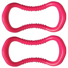 허브젠 스트레칭 클램프 종아리 트레이너 요가링 2p, 마사지로즈레드, 1개