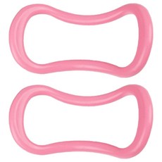 허브젠 스트레칭 클램프 종아리 트레이너 요가링 2p, 핑크, 1개