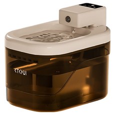 Bayler 貓狗通用無線靜音寵物智能感應飲水機, 白橙色, 1個