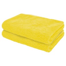 월드크린 코코 다용도 세차 타월 40 x 40 cm, 옐로우, 2개