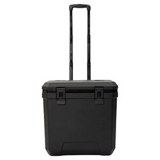 拉桿式硬殼保冷箱 大容量露營冰桶, 黑色, 36L