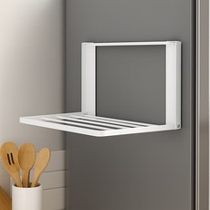 바른리빙 무타공 접이식 자석 선반, 화이트, 1개