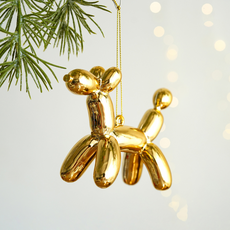 Treova 簡約華麗人造花環, 1個, 金色氣球狗