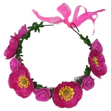 Treova 華麗人造花與花環, 玫瑰紅色