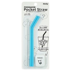 Hashy 環保可捲摺矽膠吸管 附攜帶盒 + 清潔刷 帕恰狗, 1套, 2個裝