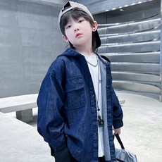 HARAROI 寬鬆版型連帽牛仔夾克