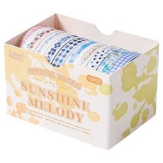 미소로운 종이 마스킹테이프 0.5cm x 2m 10종 세트, style8, 1세트