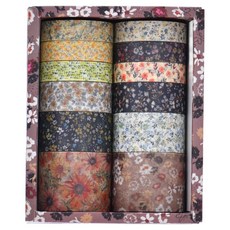 微笑花朵紙膠帶套組 12款套組, 款式1, 1套