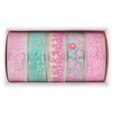 微笑設計紙膠帶 1.5cm x 2m 5款一組, 1套, style4