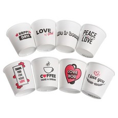 三信商社 Happy Pack Lovesome 紙杯 180ml 隨機出貨, 1個, 1000件, (HP) Lovesome杯