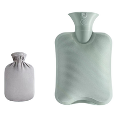 Urbanpic 水壺造型大容量熱水袋 薄荷綠 + 灰色 2000ml, 1個