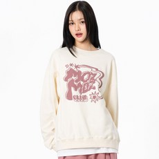 모즈모즈 트윙클 그래픽 오버핏 맨투맨