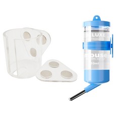 磁吸式壓克力支架 + 滾珠飲水器套組 80ml, 藍色, 1套