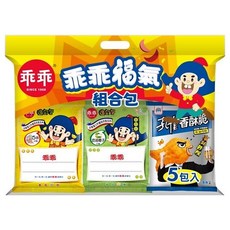 乖乖 福氣租合包 200g, 奶油椰子乖乖 + 5香乖乖 + 蝦乖乖 + 玉米脆果 煉乳 + 孔雀香酥脆, 1組