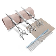 Babion M4 中階款寵物美容剪刀3件組, 1套, 奶油米色